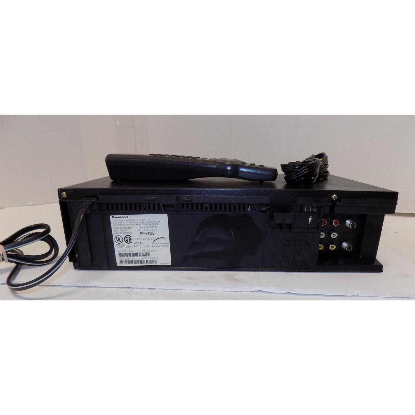 Panasonic PV-V4522 4 Head VHS VCR with Remote, Cables & Hdmi Adapter