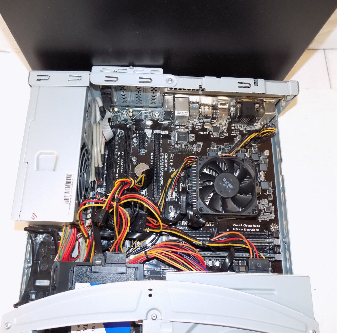 Custom Desktop PC Computer AMD AS-7600 Quad Core 8GB SFF 500GB SSD DVD-RW