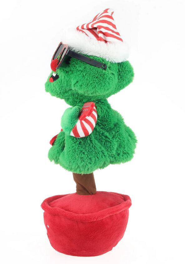 Holiday Time 13 inch Animated Rockin Around Christmas Tree With Guitar Plush