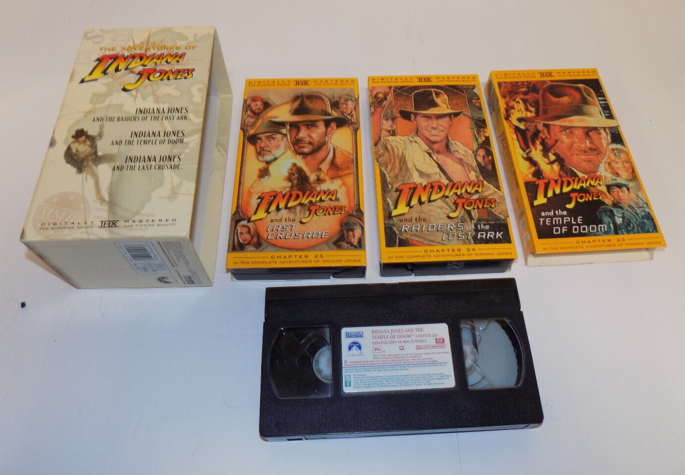 The Adventures Of Indiana Jones Trilogy 3 VHS Box Set 23-25