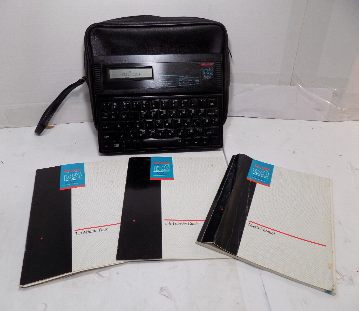 LASER PC3 Portable Computer Word Processor Typing Tutor w/Manuals & Case TESTED