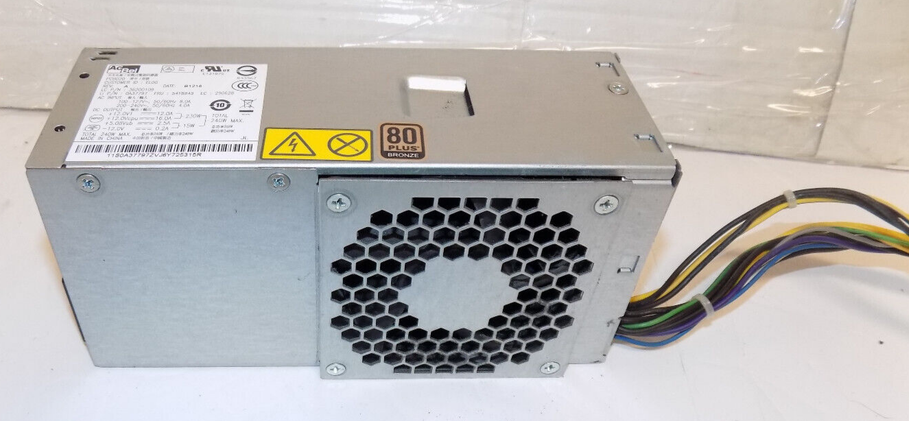AcBel PCB020 36200109 Desktop Power Supply 240W 80 Plus Bronze