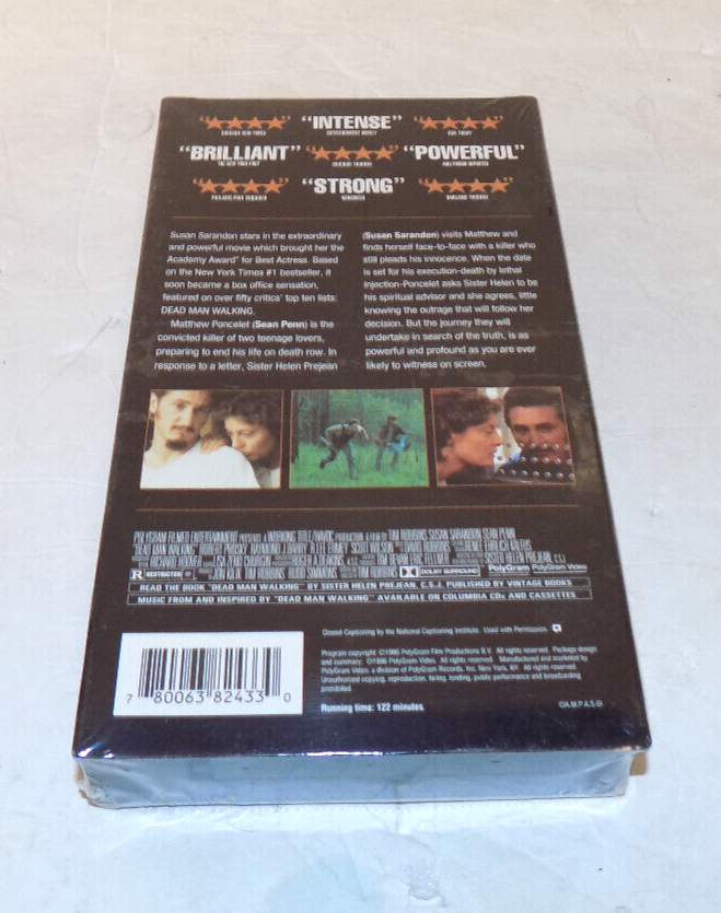 DEAD MAN WALKING VHS TAPE FACTORY SEALED SEAN PENN