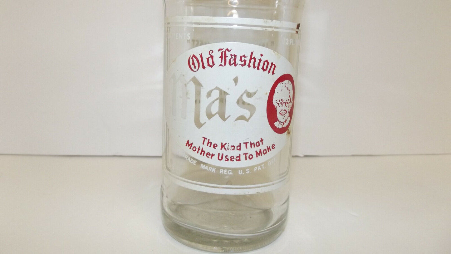 Ma's Old Fashion Wilkes Barre Soda Bottle "Ma Knows Best" 12oz.