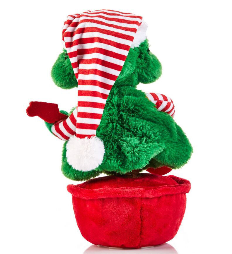 Holiday Time 13 inch Animated Rockin Around Christmas Tree With Guitar Plush