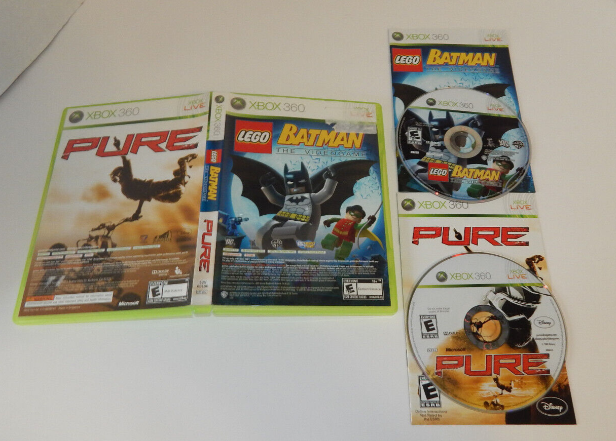 XBOX 360 LEGO Batman And Pure 2 in 1 Video Games NTSC