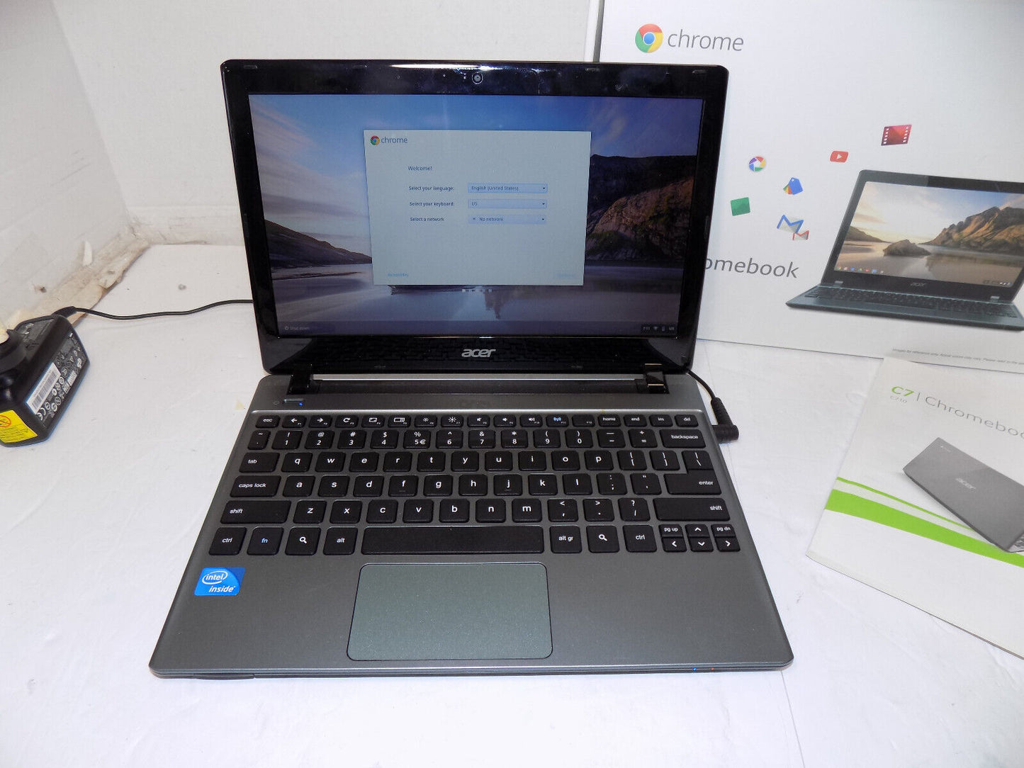 Acer C710-2847 Chromebook Intel Celeron 847 2GB Ram 320GB New Battery