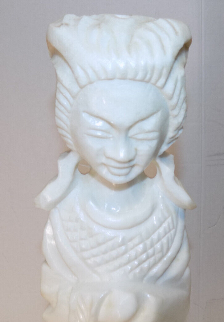 Alabastros Cast Marble Asian Goddess Of The Sun Statue Sculpture 17.5 Inches