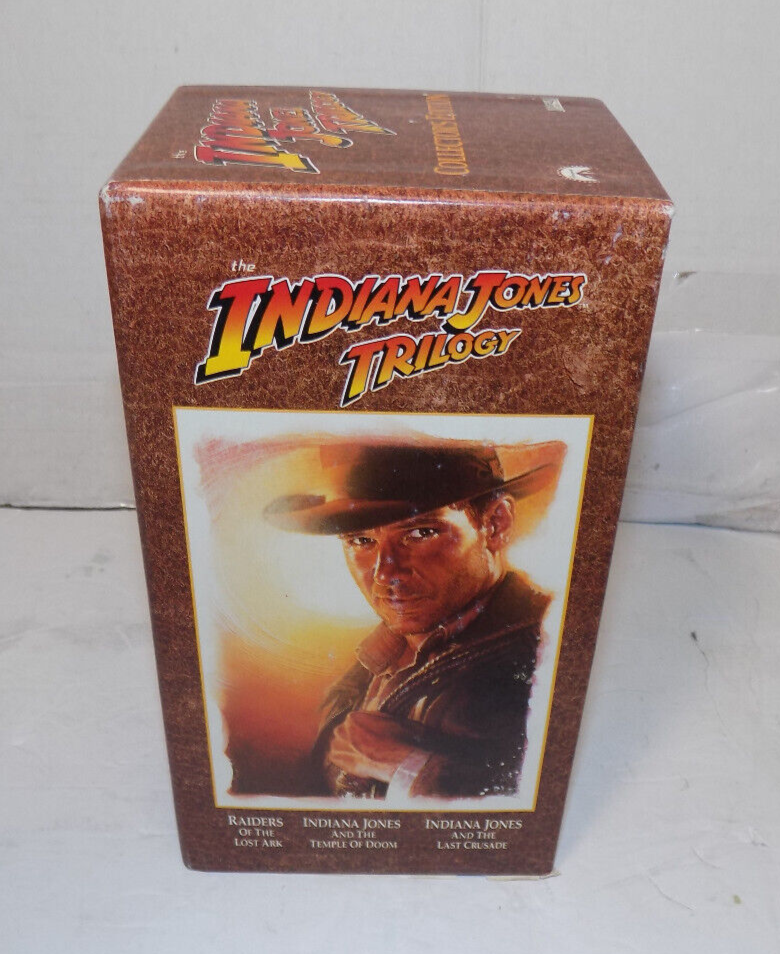 The Indiana Jones Trilogy Box Set Collector's Edition VHS Hi-Fi Stereo 1989