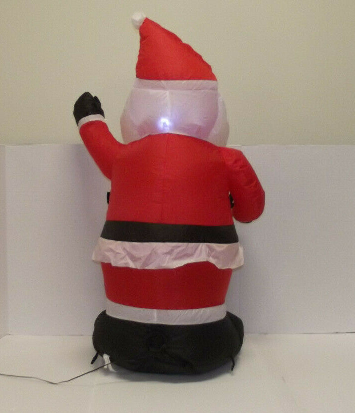 Gemmy 3ft Airblown Inflatable SANTA CLAUS Lights Up No Ropes or Stakes