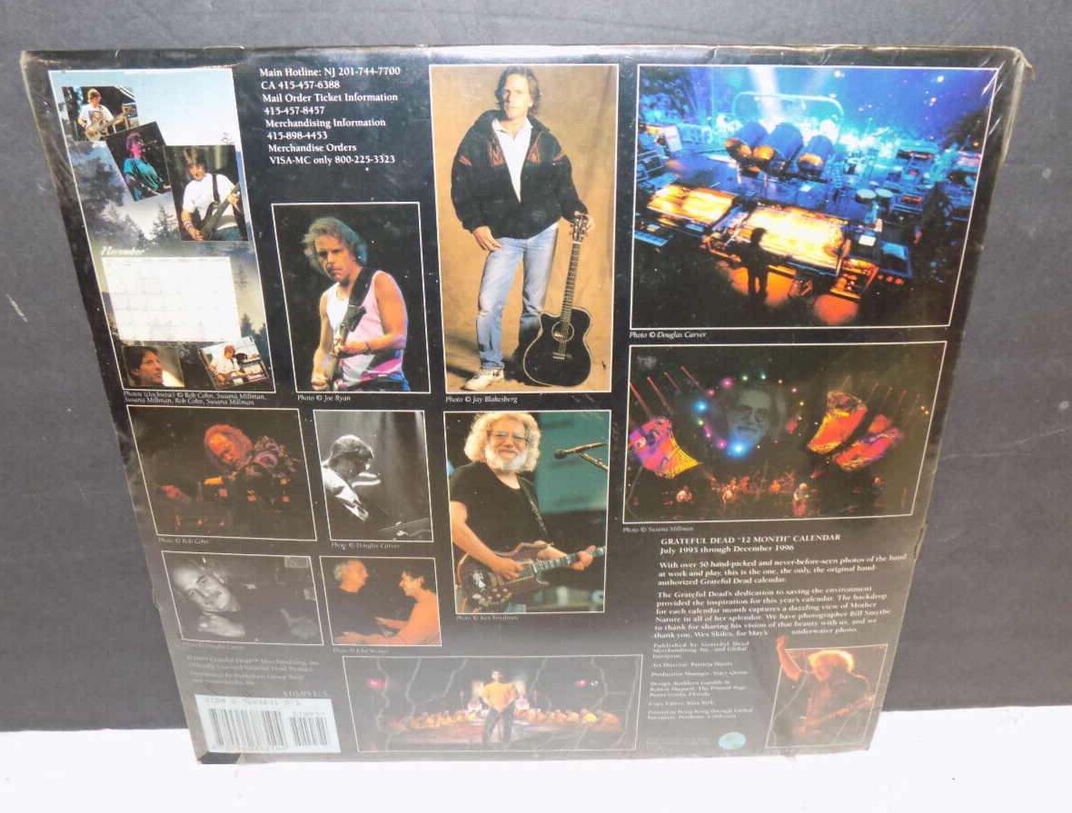 VTG Jerry Garcia Grateful Dead 1996 12 Month Calendar Official Sealed