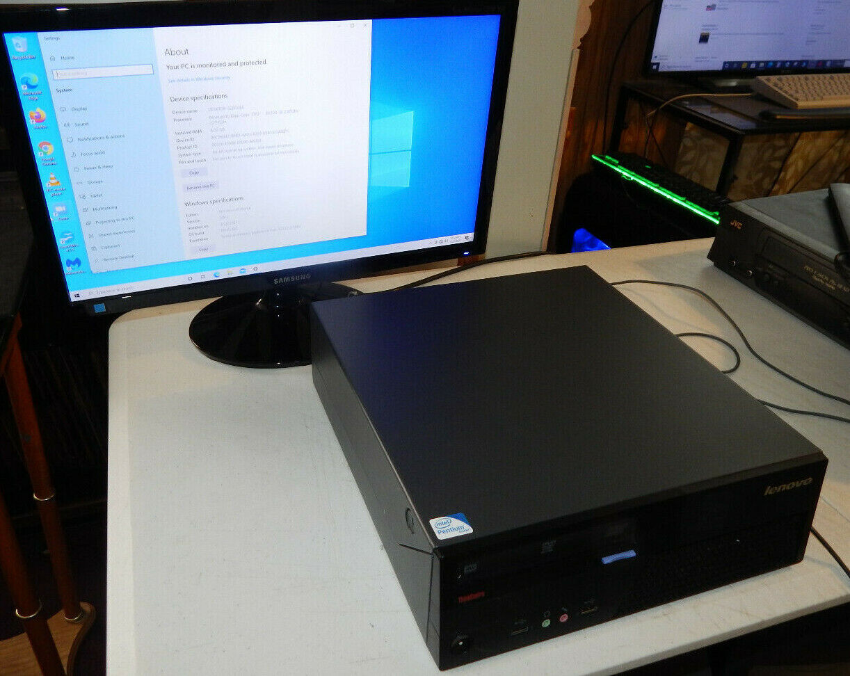 Lenovo Dual Core E6300 2.80 Ghz Desktop Pc Win 10 Installed Windows 7 Pro Key