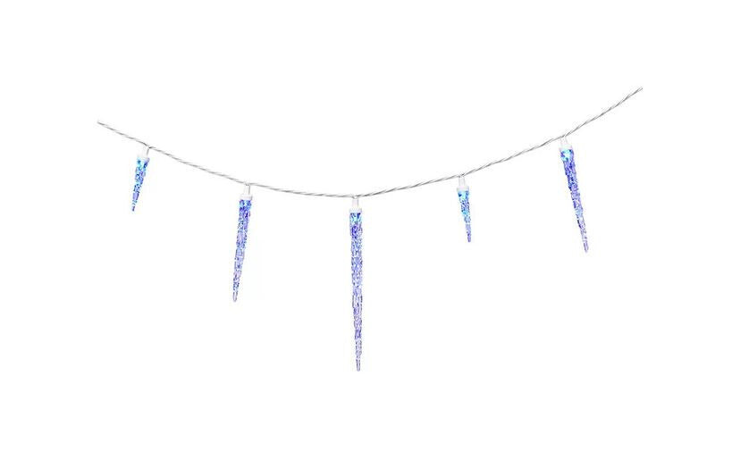 Winter Wonder Lane Multi-Colored Icicle Light Set 100 Light with 20pc C9 Covers