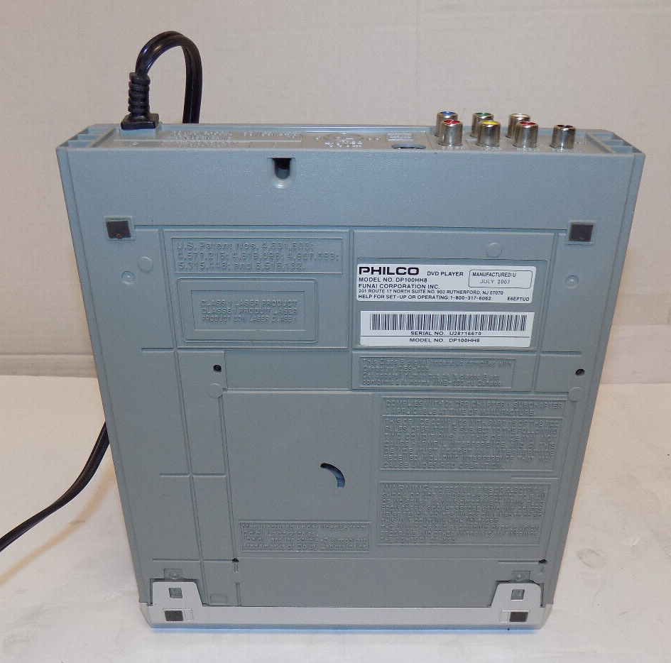 Philco Compact Single Disk CD DVD Player Model DP100HH8