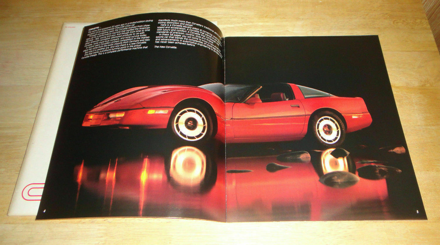 1983-1984 Chevy Corvette Deluxe Dealer Sales Brochure with Poster 83-84