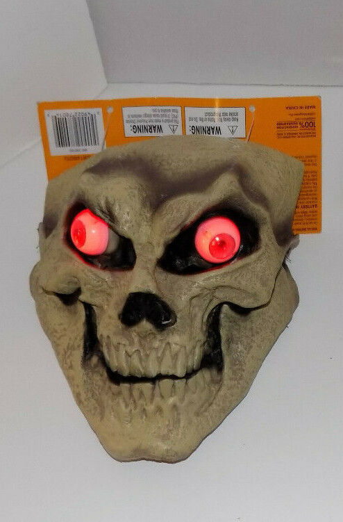Latex Halloween Sound & Light Skull Mask New