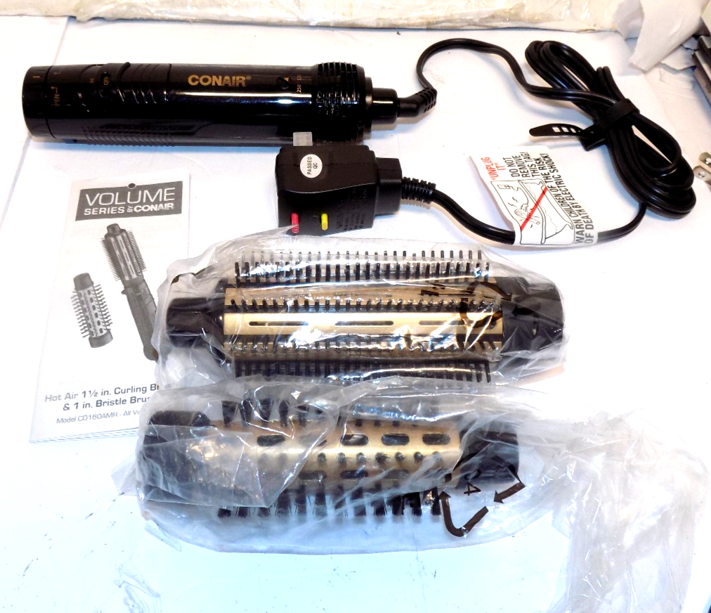 Conair Volume Series 2 in 1 Hot Air Curling Brush Combo CD160AMR
