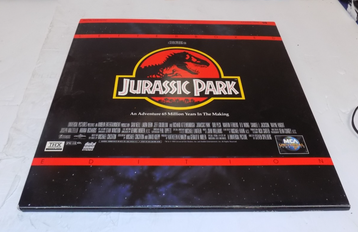 Jurassic Park Laserdisc LD Letterboxed Edition with Sam Neil Laura Dern 2 Discs