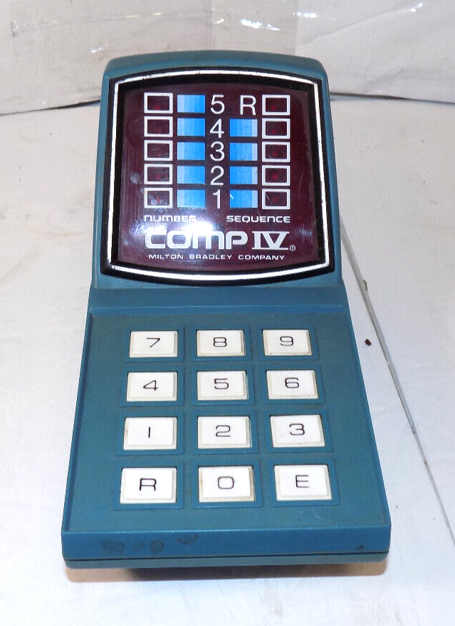 Milton Bradley Comp IV Computer Battery Operated Game 1977 Not Working For Parts