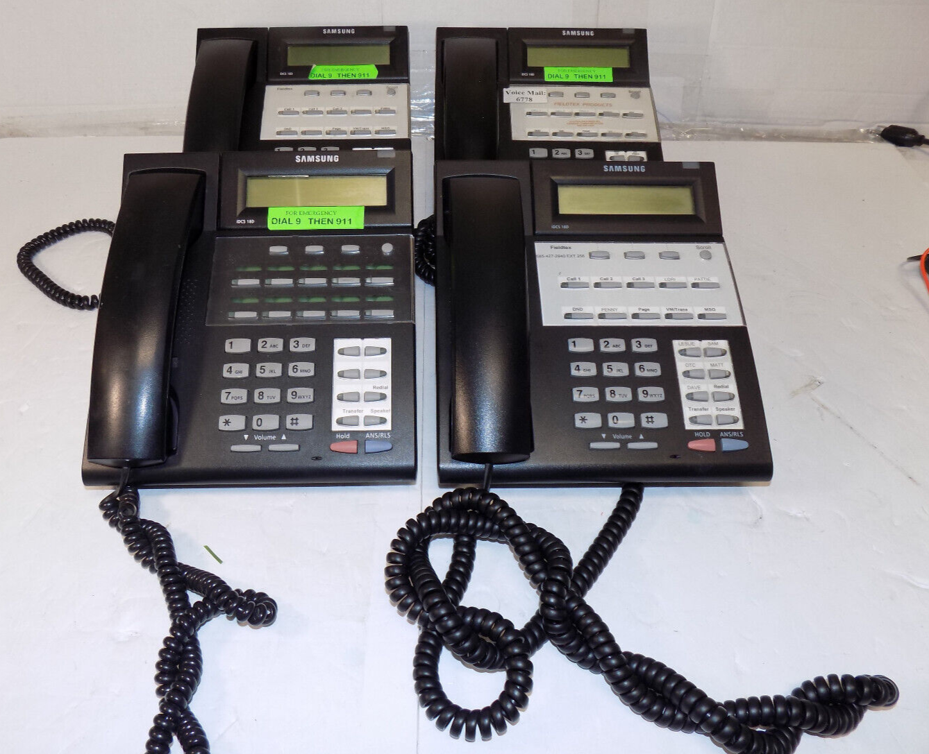 Lot of 4 Samsung iDCS 18D Black Digital Display Speakerphone