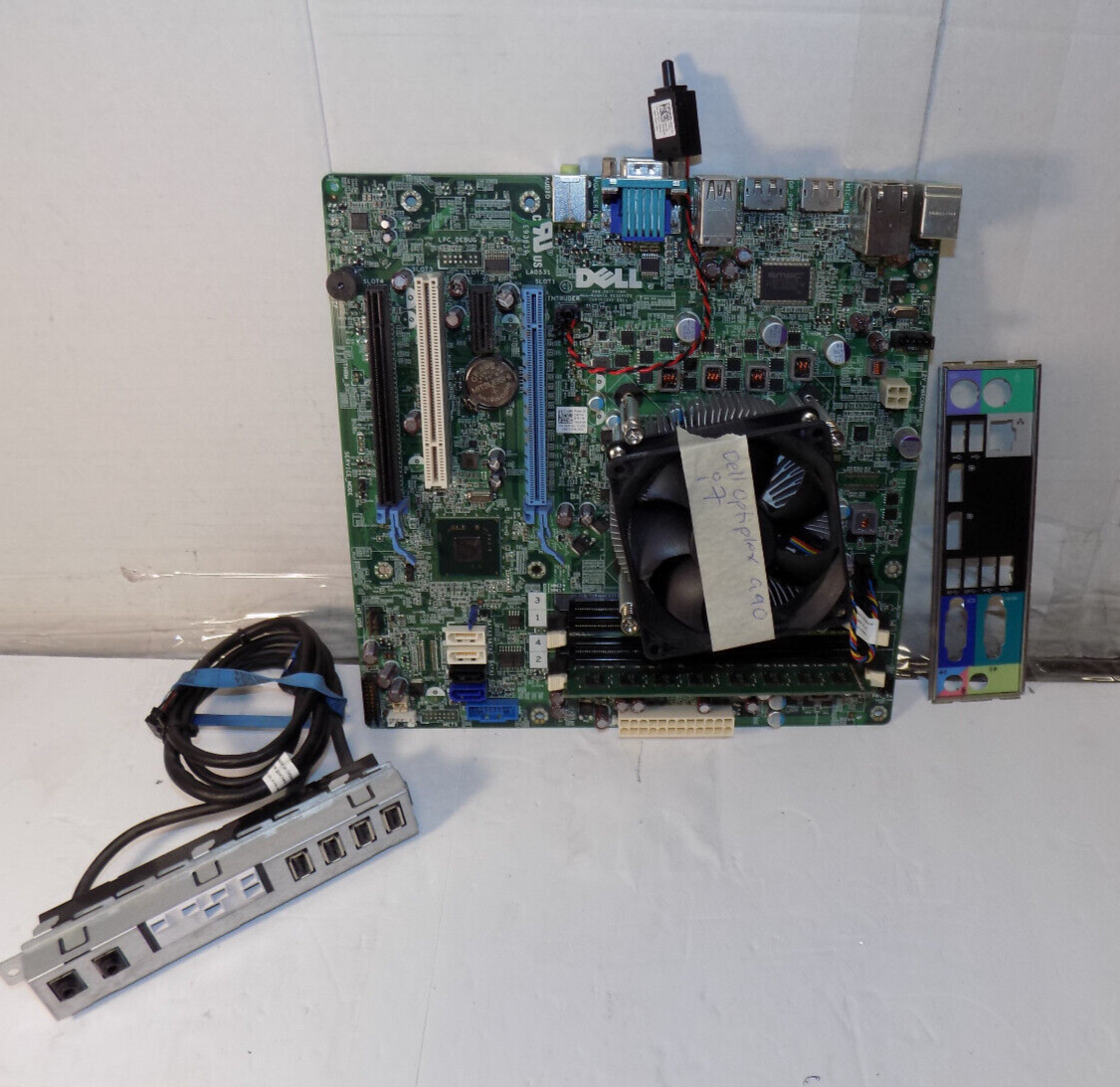 Dell Optiplex 990 PC Motherboard 0KRC95 Intel i7 CPU 4 GB RAM I/O Plate