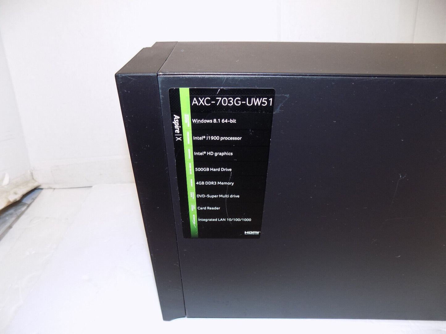 Acer Aspire XC-703G Desktop PC SFF Intel Celeron J1900 8 GB RAM Win 10 256 SSD