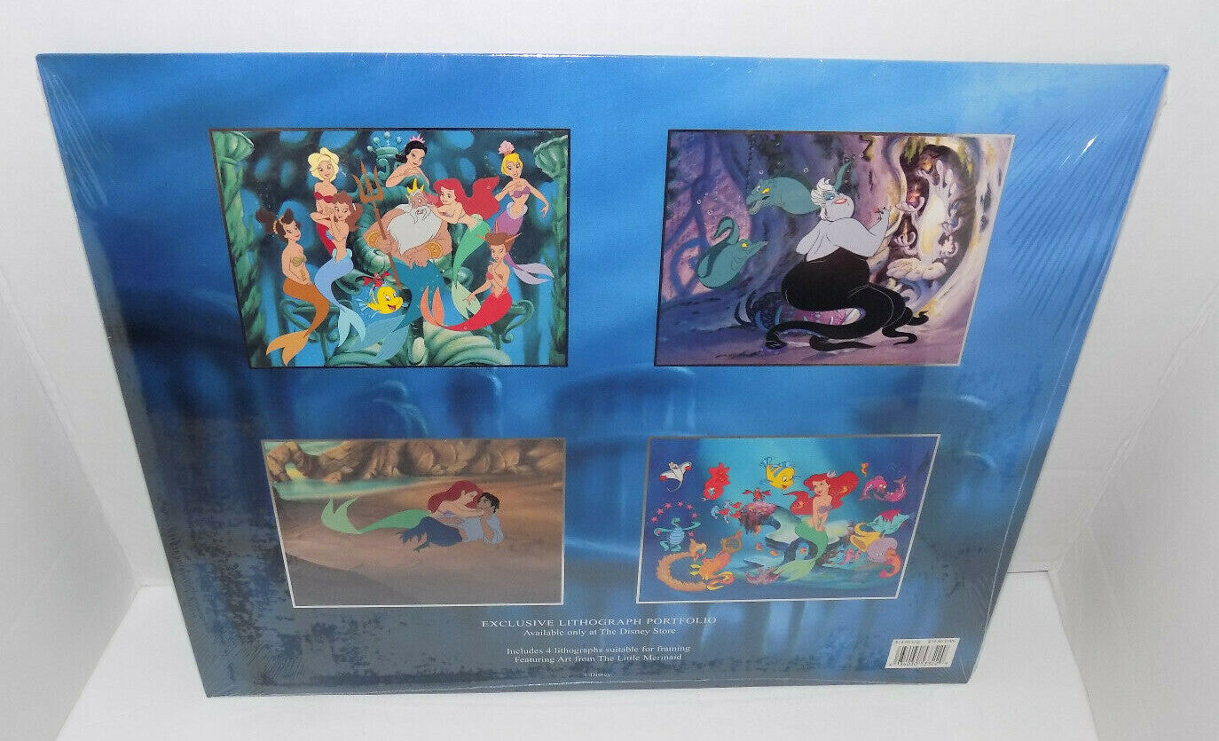 Disney's The Little Mermaid Lithograph Portfolio Set Of 4 Lithographs New Sealed