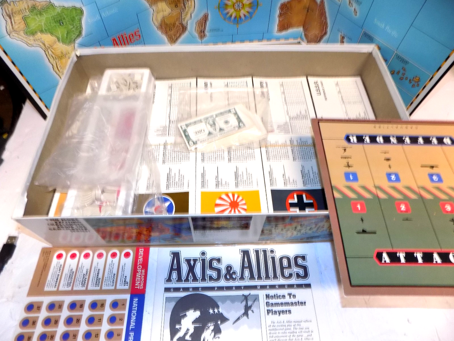 Milton Bradley Vintage 1984 Axis & Allies Spring 1942 Board Game Complete