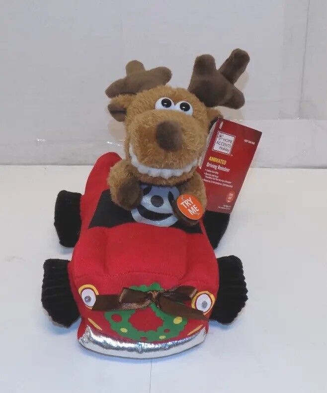 DanDee Animated Driving Christmas Reindeer Grandma Got Run Over