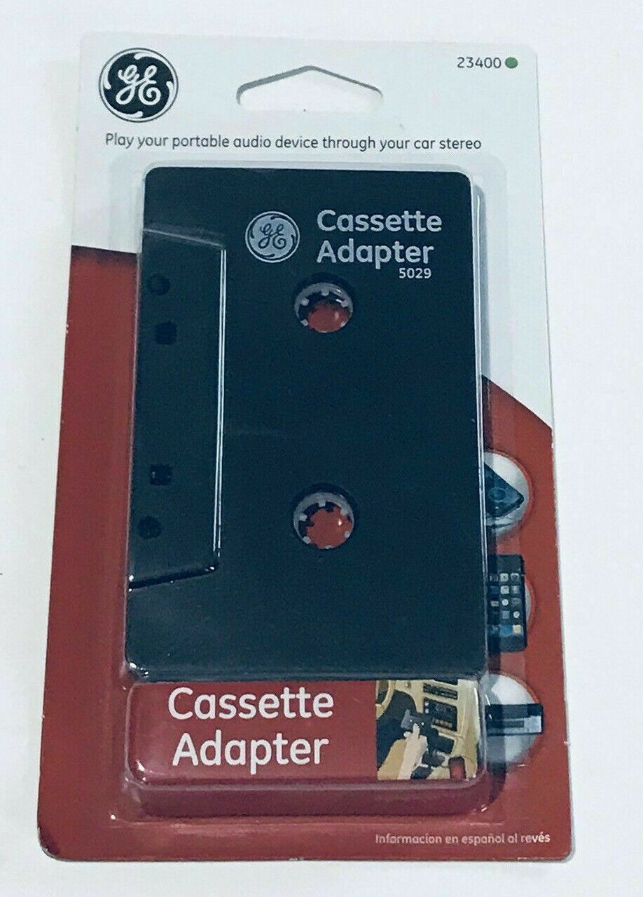 GE Car Cassette Tape Adapter Converter for MP3 iPhone iPad Android NEW