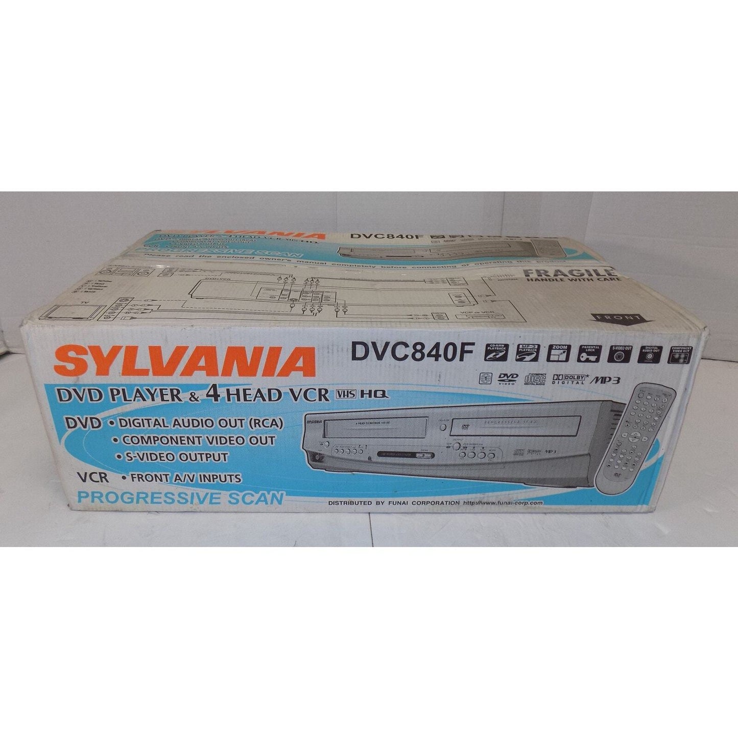 New Sylvania Dvc840F DVD VCR Combo HDMI Adapter Included