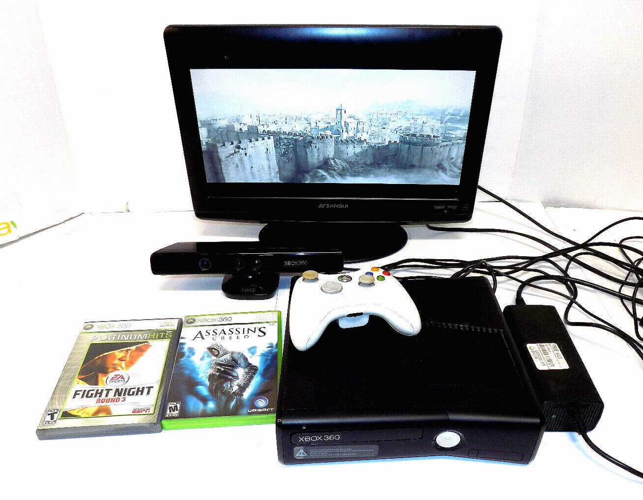 Microsoft Xbox 360 Slim 1439 250GB Black Console Lot