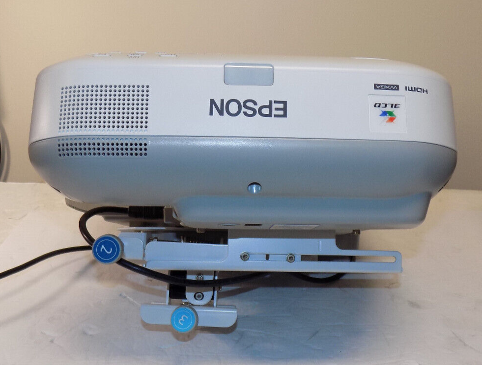 Epson PowerLite 485W 3LCD WXGA 3100Lm Short Throw HDMI Projector 473 Lamp Hours