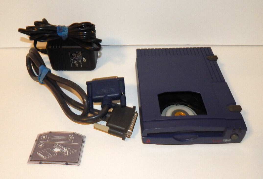 Iomega ZIP 100 External Parallel Port Zip Drive Parallel and Power Cord Included