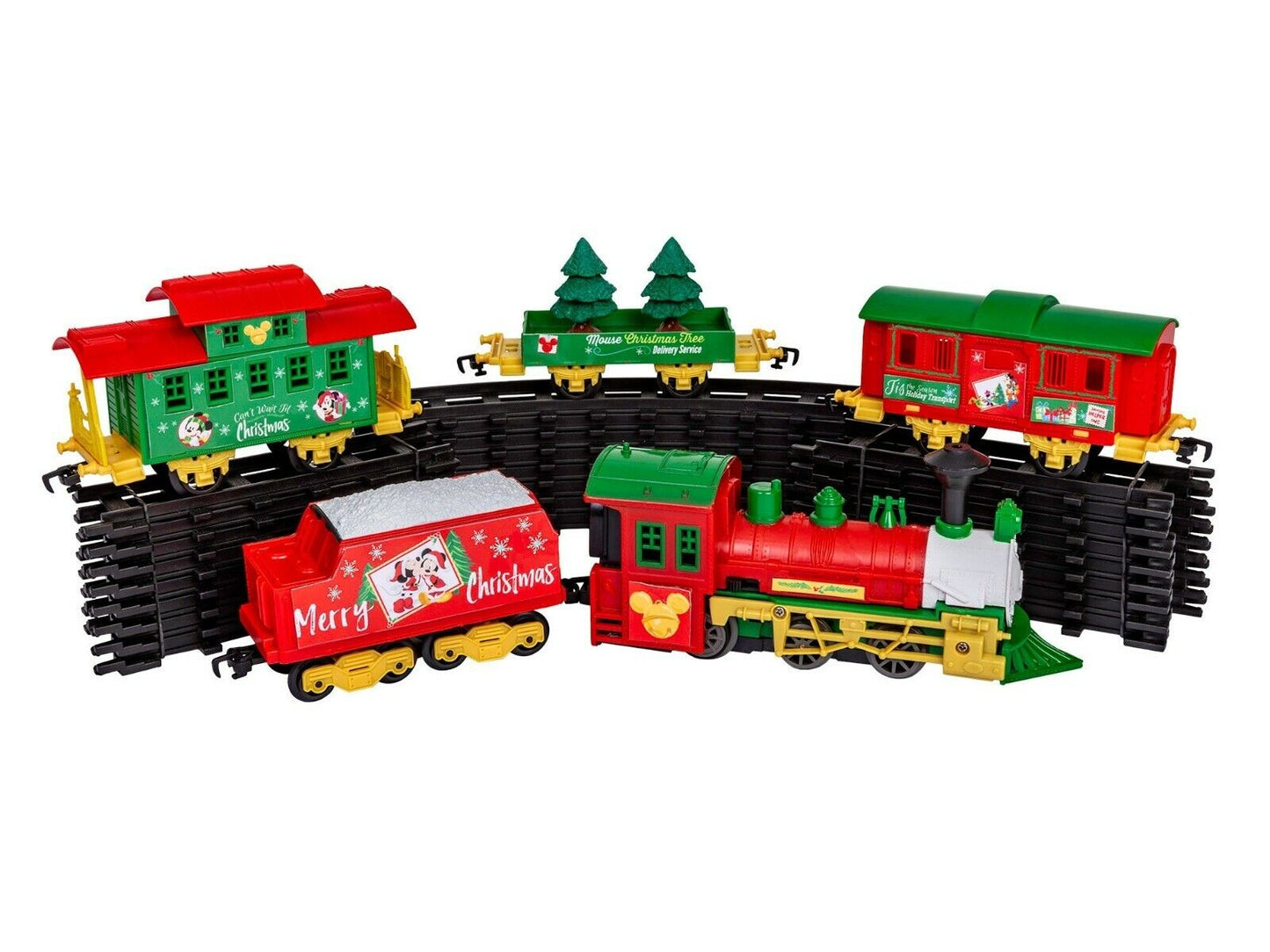 New Lionel Disney Minnie Mickey Mouse Mini Model Christmas Train Set