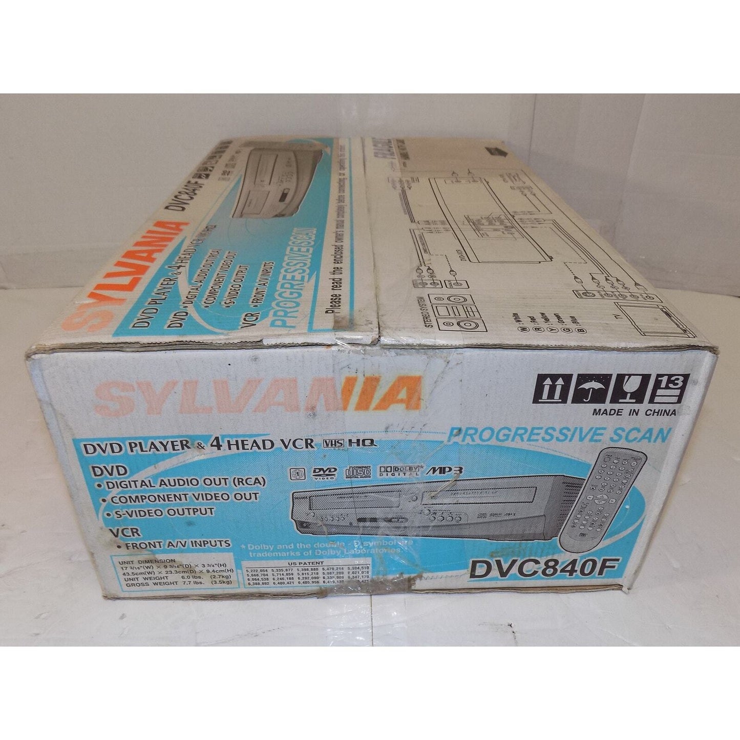 New Sylvania Dvc840F DVD VCR Combo HDMI Adapter Included