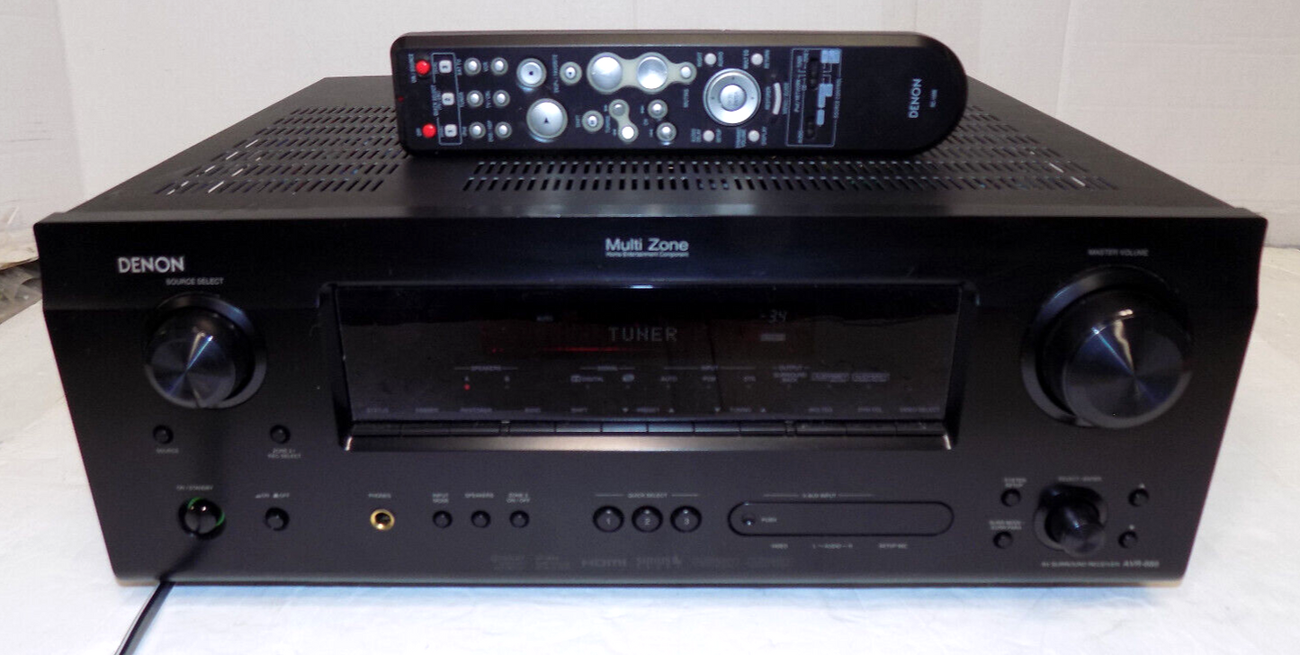 Denon AVR-689 AV Surround Receiver 7.1 Channel HD HDMI Theatre Remote Bundle