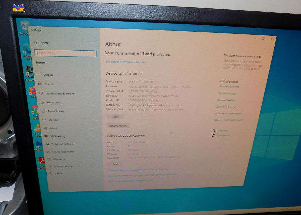 Custom Desktop PC i5-6600 CPU @ 3.30GHz New 500gb SSD Hard Drive 8 GB RAM Win 10