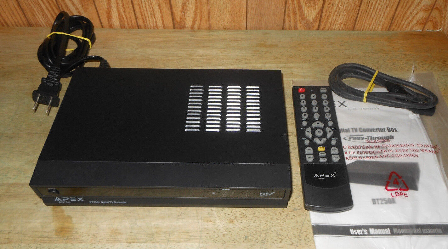 Apex DT250A Digital Converter Box with Remote & Manual - Analog Passthrough