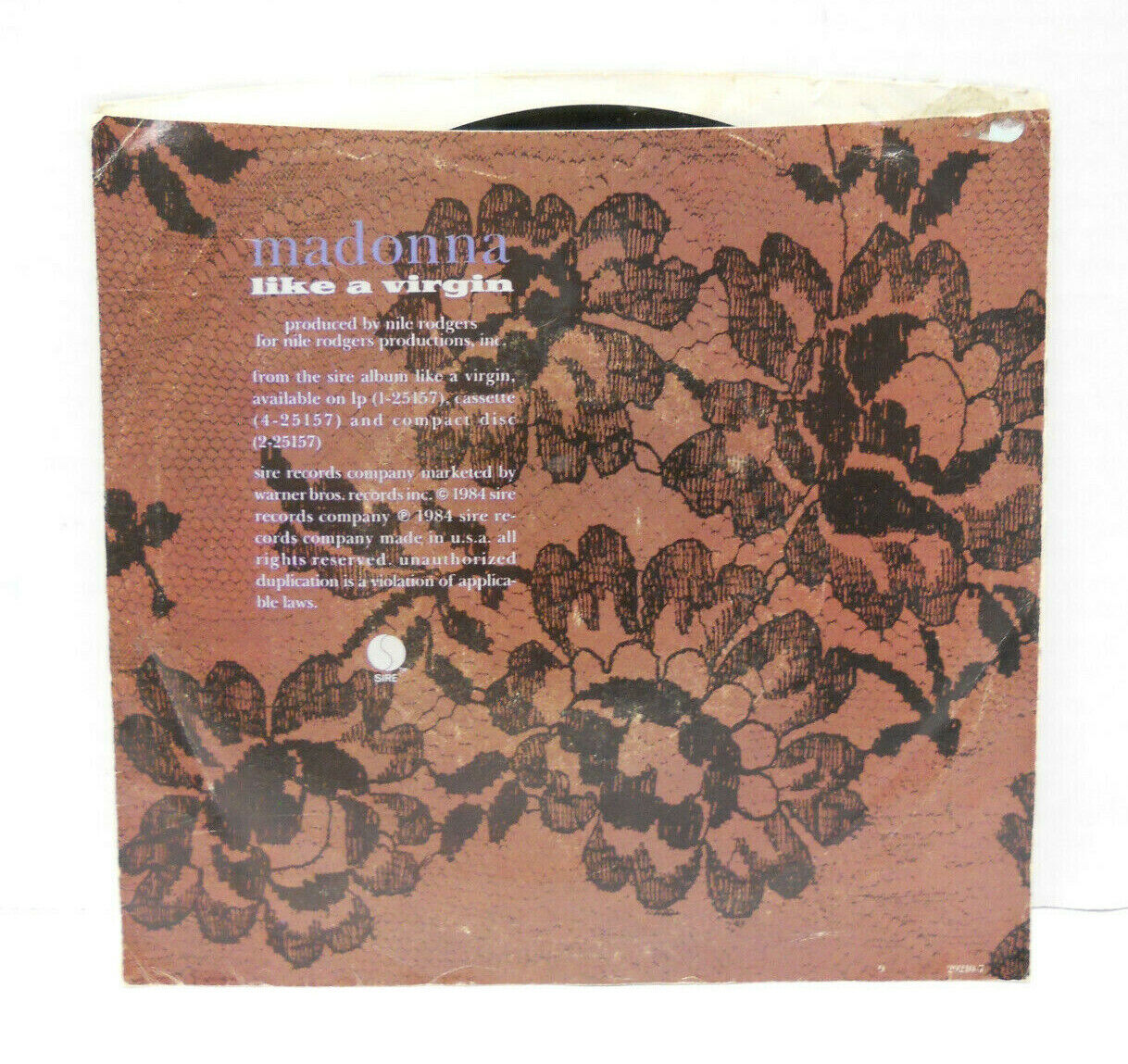 Madonna Like A Virgin 45 Record Vintage Vinyl 1984