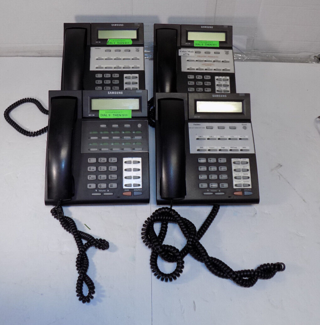 Lot of 4 Samsung iDCS 18D Black Digital Display Speakerphone