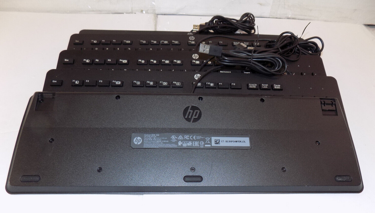 Lot of 5 HP USB Keyboards Model PHOU