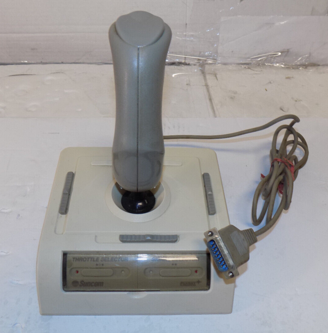 Vintage Suncom FlightMax Joystick Model 96-7060 For Gaming Flight Simulator