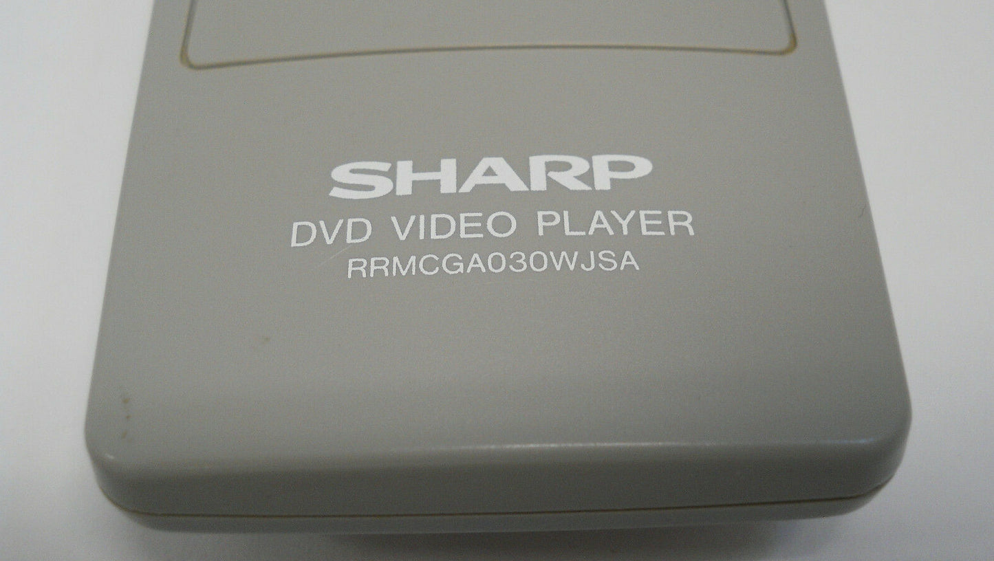 Sharp DVD Video Player Remote Control Unit RRMCGA030WJSA