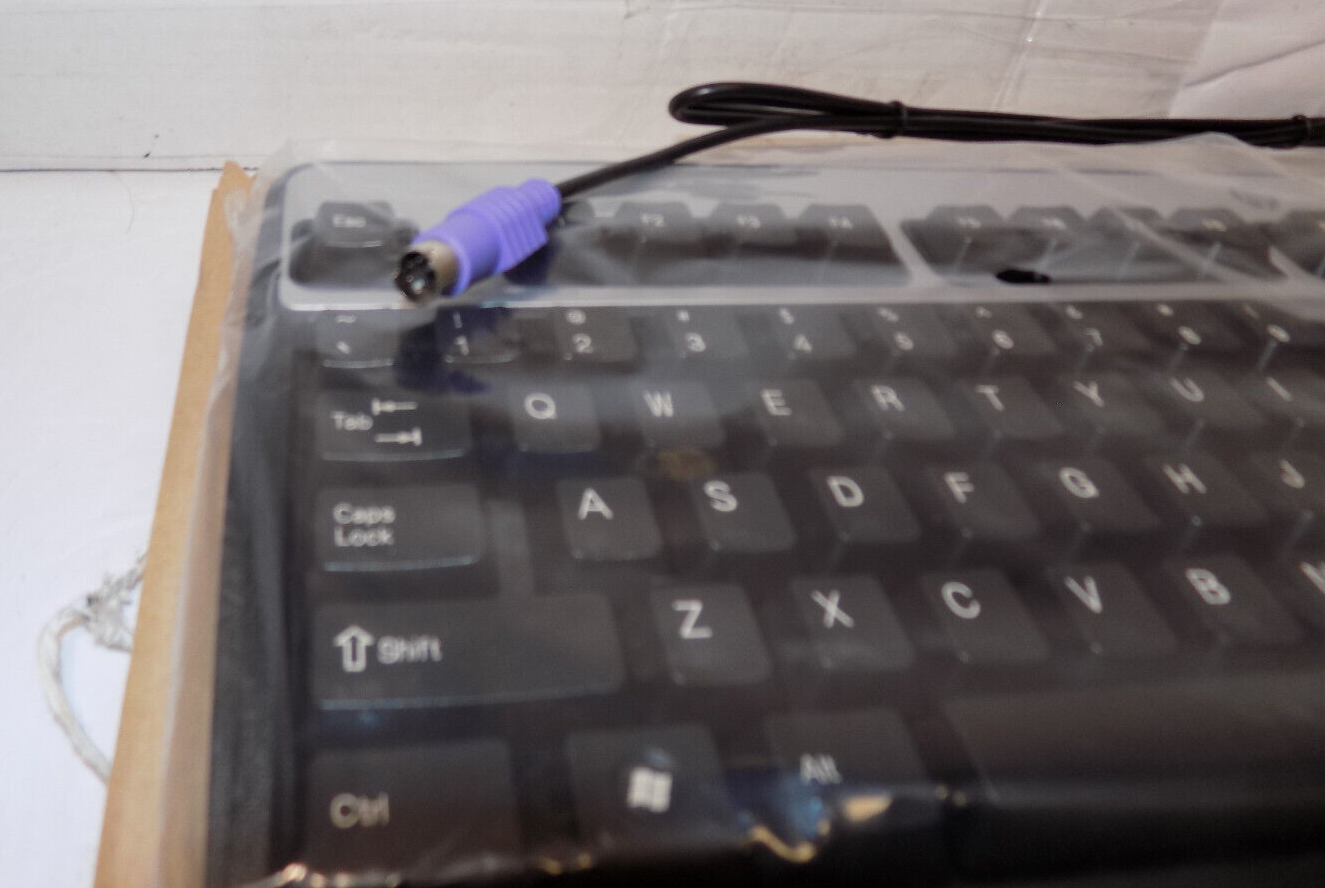 HP PS/2 Wired Keyboard 434820-002 Black Silver QWERTY New