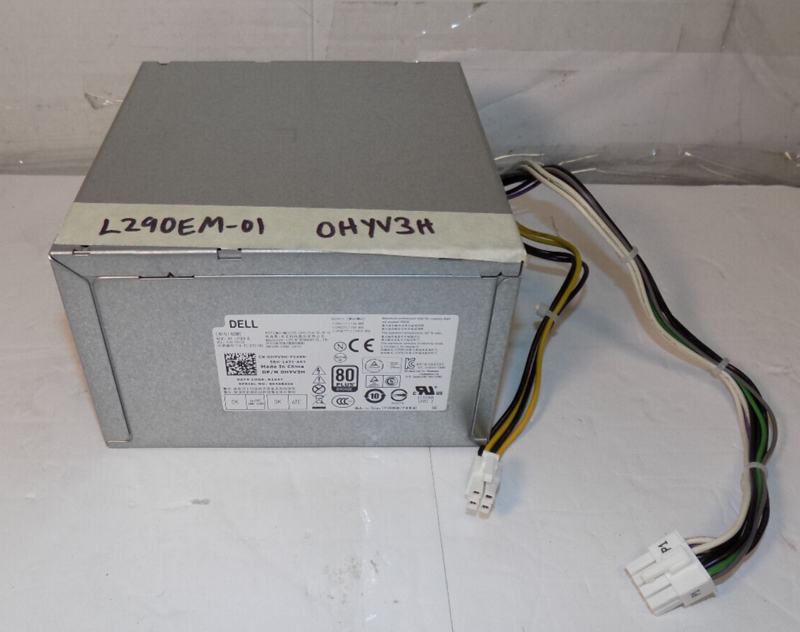 Dell Desktop 290W Power Supply Model L290EM-01 DP/N 0HYV3H