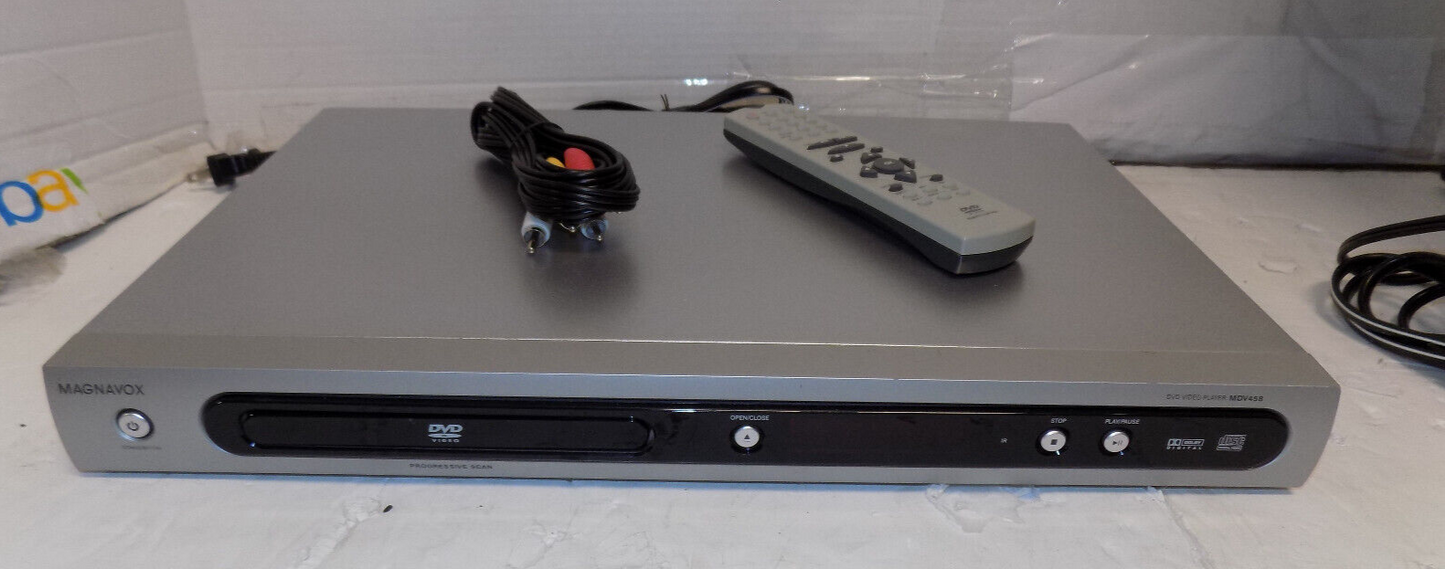 Magnavox MDV458/17 CD DVD Player with Remote and Cables