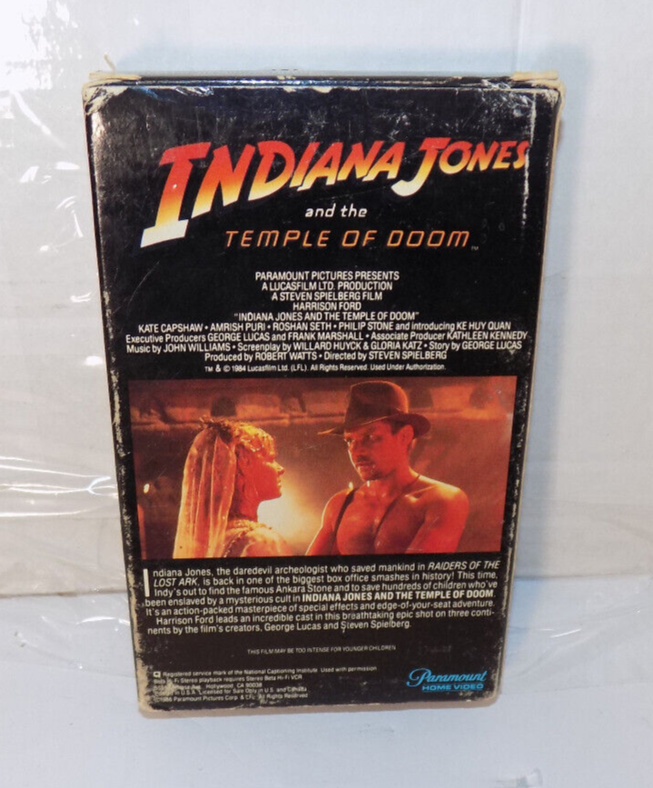 Indiana Jones and the Temple of Doom Beta Tape BETA 1643 1986 Paramount
