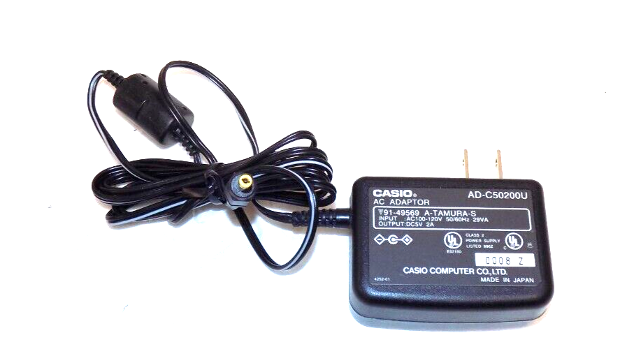 Casio AD-C50200U AC Power Adapter 91-49569 5V