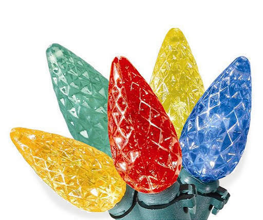 Multi Color LED C6 String Light Set 60 Lights 18.3ft. Total Length
